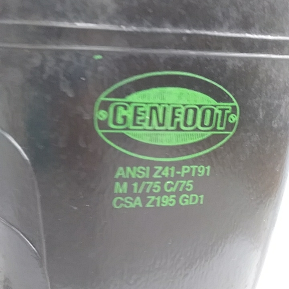 Genfoot Steel Toe Industrial Knee High Rubber Boots 7 Black - Picture 3 of 16